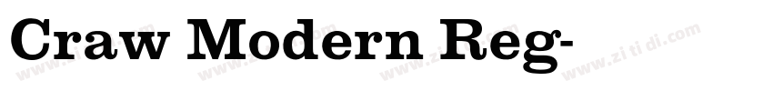 Craw Modern Reg字体转换